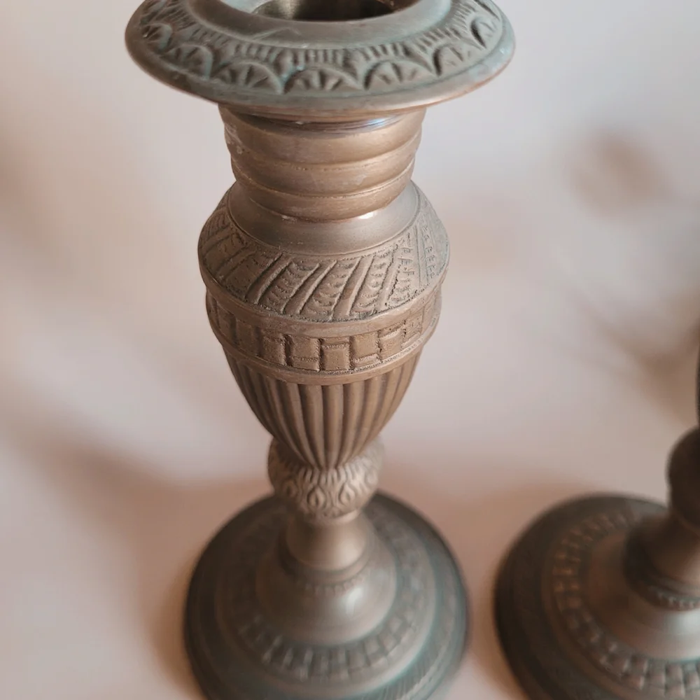 Elegant Bronze Candlestick Holders - Picture 5 of 5